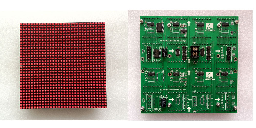 F3.75/P4.75半户外单红单元板 2*4字停车场LED显示屏