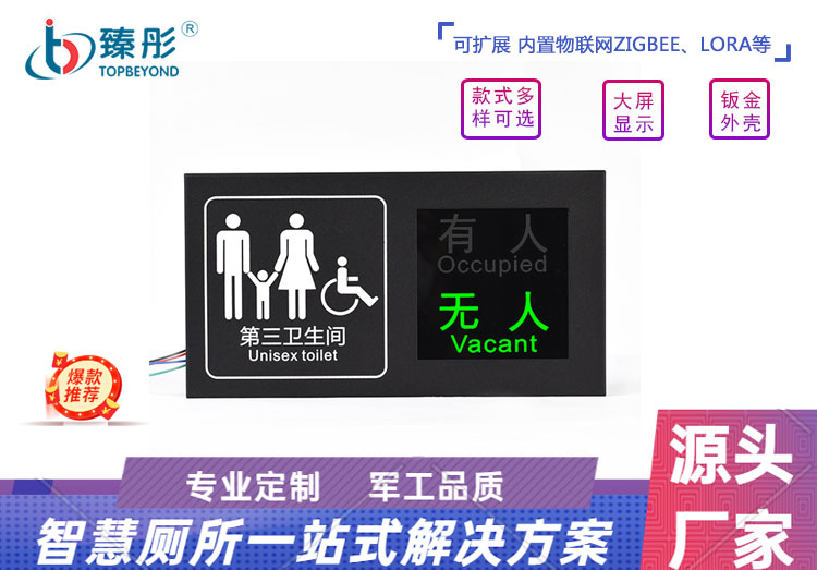 智能厕所有人无人指示屏LED背